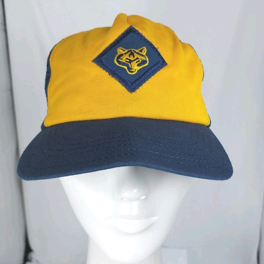 Vintage Cub Scout Cap Snapback Hat Size Medium/Large‎ 7-7 1/2